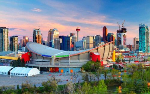 The Calgary Scotiabank Saddledome.