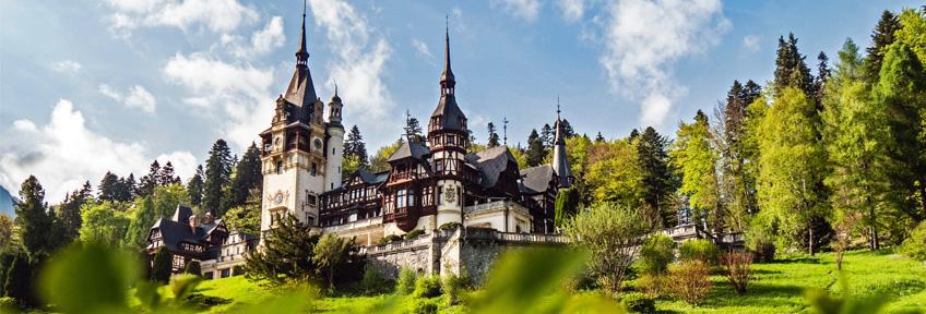 Picturesque Peres Castle in Romania.