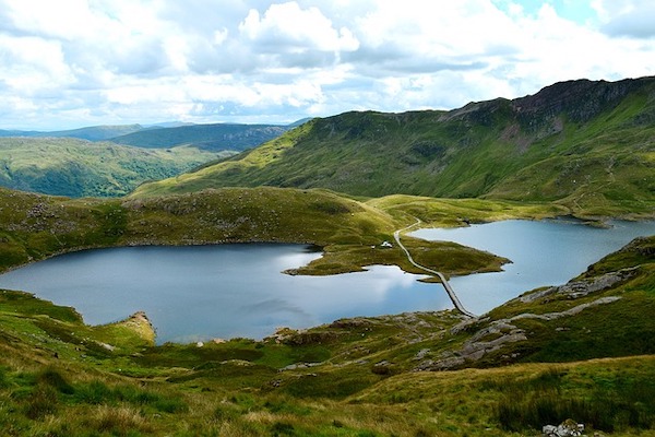 The region of Snowdonia boasts the highest mountain and largest natural lake in Wales.